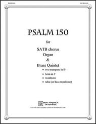 Psalm 150 (full score) SATB choral sheet music cover Thumbnail